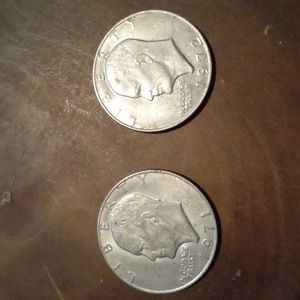 1970s Eisenhower silver dollar set